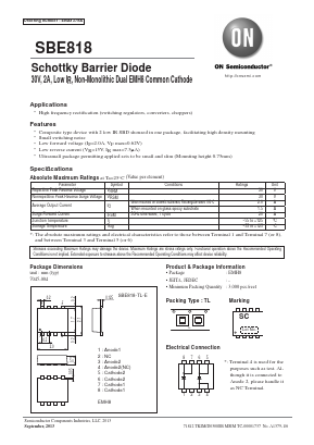 SBE818 Datasheet PDF ON Semiconductor
