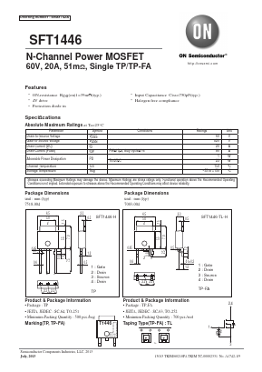 SFT1446-H Datasheet PDF ON Semiconductor