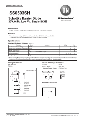 SS0503SH-TL-E Datasheet PDF ON Semiconductor