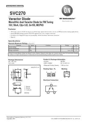 SVC270-TL-E Datasheet PDF ON Semiconductor
