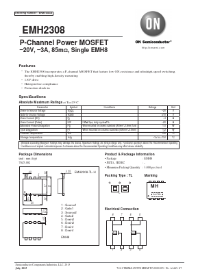EMH2308 Datasheet PDF ON Semiconductor