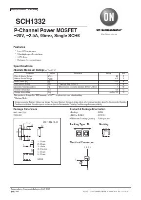 SCH1332 Datasheet PDF ON Semiconductor
