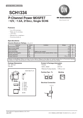 SCH1334-TL-H Datasheet PDF ON Semiconductor