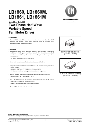 LB1860-E Datasheet PDF ON Semiconductor
