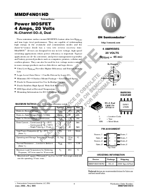 MMDF4N01HD Datasheet PDF ON Semiconductor