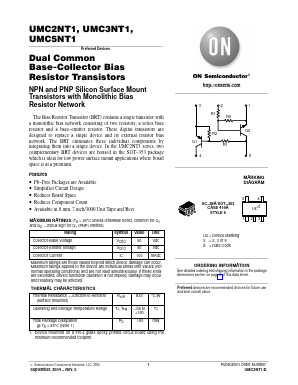 UMC5NT2G Datasheet PDF ON Semiconductor