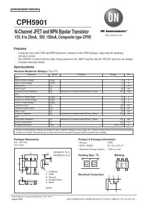 CPH5901G-TL-E Datasheet PDF ON Semiconductor