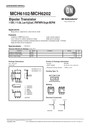 MCH6102-TL-E Datasheet PDF ON Semiconductor
