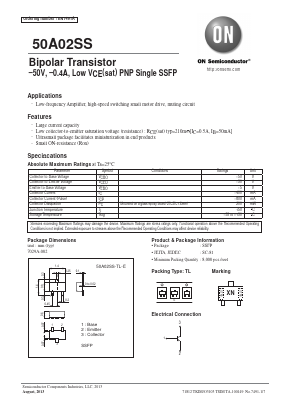 50A02SS Datasheet PDF ON Semiconductor