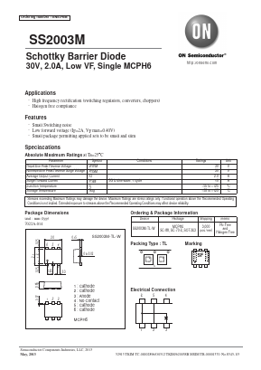 SS2003M Datasheet PDF ON Semiconductor