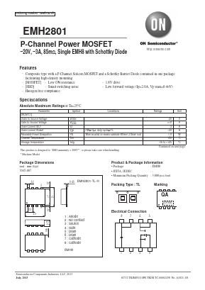 EMH2801-TL-H Datasheet PDF ON Semiconductor