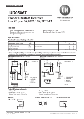 UD0506T Datasheet PDF ON Semiconductor