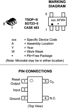 NCP303LSN44T1 Datasheet PDF ON Semiconductor