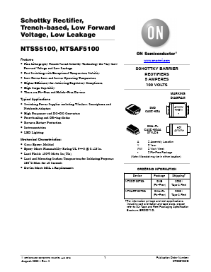 NTSAF5100T3G Datasheet PDF ON Semiconductor