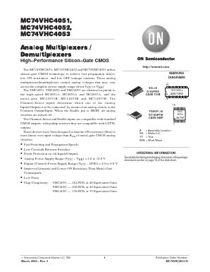 HC4051 Datasheet PDF ON Semiconductor