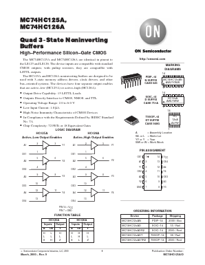 MC74HC126AD Datasheet PDF ON Semiconductor