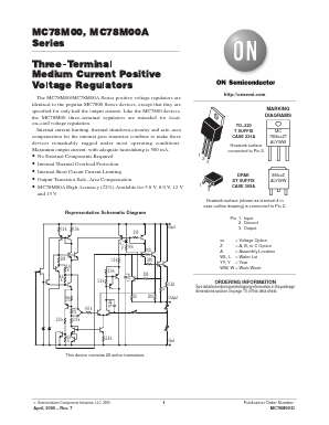 MC78M12BDT Datasheet PDF ON Semiconductor