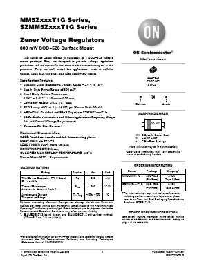 MM5Z22VT1G Datasheet PDF ON Semiconductor