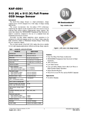KAF-0261-AAA-CD-BA Datasheet PDF ON Semiconductor
