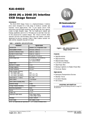 KAI-04022 Datasheet PDF ON Semiconductor