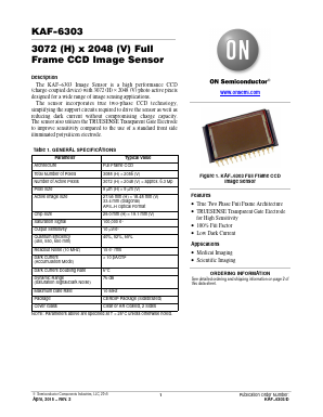 KAF-6303-AAA-CD-AE Datasheet PDF ON Semiconductor