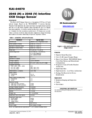 KAI-04070-ABA-JD-AE Datasheet PDF ON Semiconductor