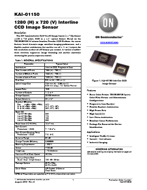 KAI-01150-ABA-JD-AE Datasheet PDF ON Semiconductor