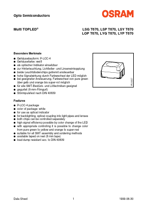 LSGT670-J-K Datasheet PDF OSRAM GmbH