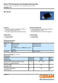 BP104FS-Z Datasheet PDF OSRAM GmbH