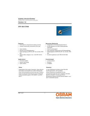 Q62703Q4755 Datasheet PDF OSRAM GmbH