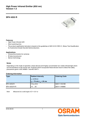 Q65111A3189 Datasheet PDF OSRAM GmbH