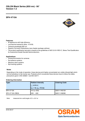 SFH4715A-CBDA Datasheet PDF OSRAM GmbH