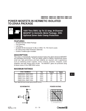 OM6111SA Datasheet PDF Omnirel Corp => IRF