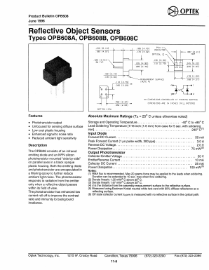 OPB608 Datasheet PDF Optek Technology