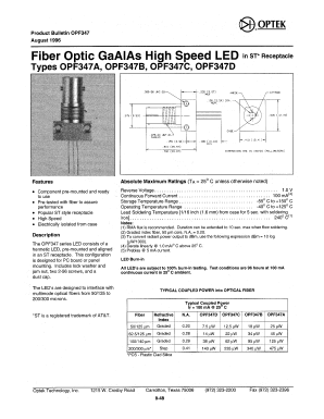 OPF347A Datasheet PDF Optek Technology