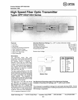 OPF14X2 Datasheet PDF Optek Technology