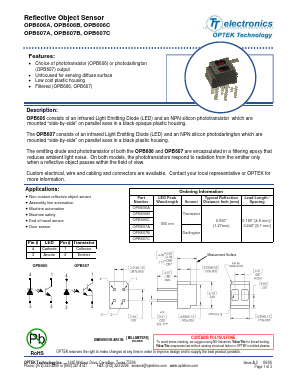 OPB607B Datasheet PDF Optek Technology