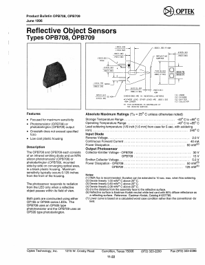 OPB7081 Datasheet PDF Optek Technology