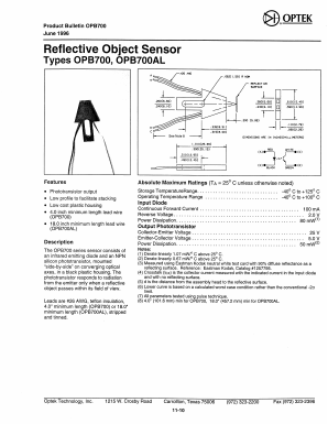OPB700 Datasheet PDF Optek Technology