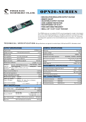 OPN20-03S1P5 Datasheet PDF Power Mate Technology
