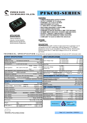 PFKC03-05D05 Datasheet PDF Power Mate Technology