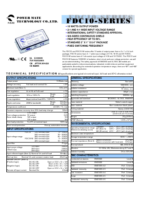 FDC10-12S33 Datasheet PDF Power Mate Technology