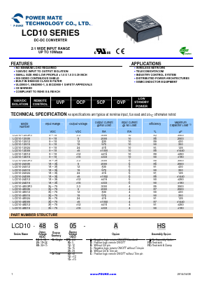 LCD10-24S12 Datasheet PDF Power Mate Technology
