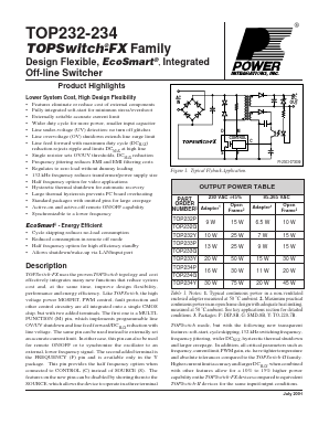 TOP234Y Datasheet PDF Power Analog Micoelectronics