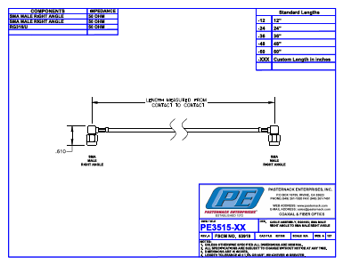 PE3515-XX Datasheet PDF Pasternack Enterprises, Inc.