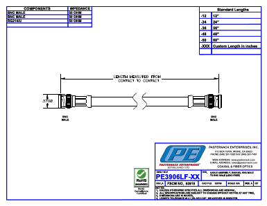 PE3906LF-60 Datasheet PDF Pasternack Enterprises, Inc.