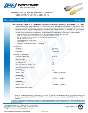 PE39426 Datasheet PDF Pasternack Enterprises, Inc.