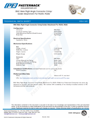 PE4195 Datasheet PDF Pasternack Enterprises, Inc.