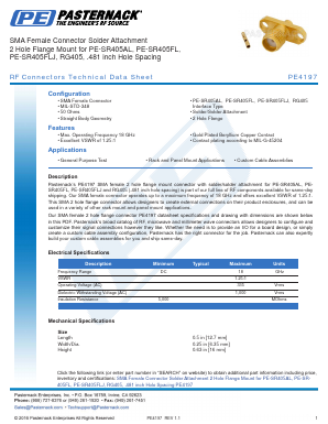 PE4197 Datasheet PDF Pasternack Enterprises, Inc.