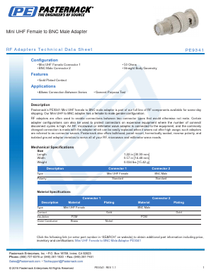PE9341 Datasheet PDF Pasternack Enterprises, Inc.